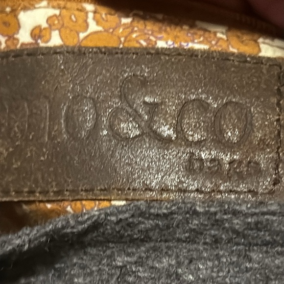 Mo & Co Boho Crossbody Bag wool felt and suede excellent condition military lux - Picture 8 of 9